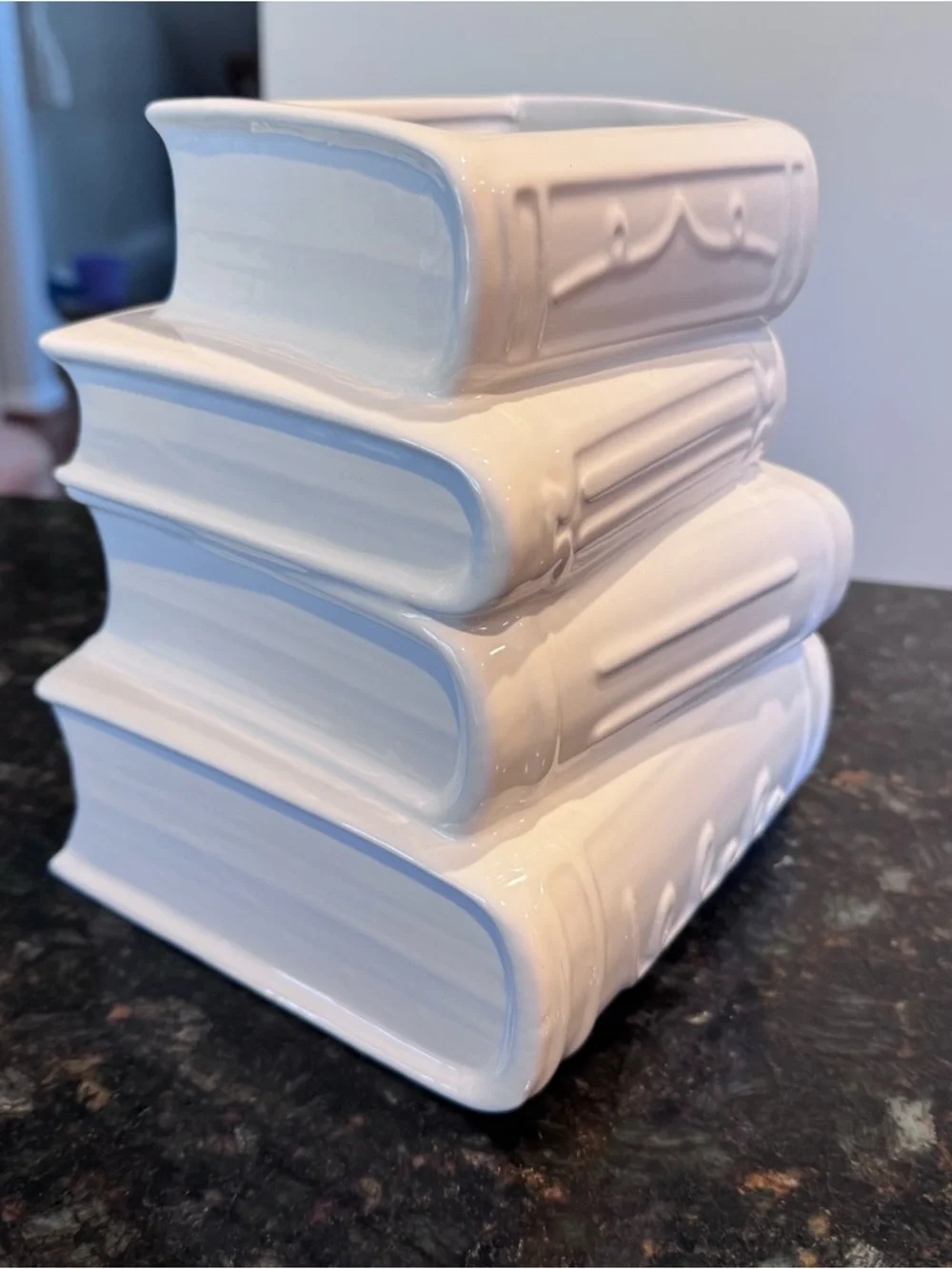 Viral Stacked Ceramic Book Vase Planter NEW